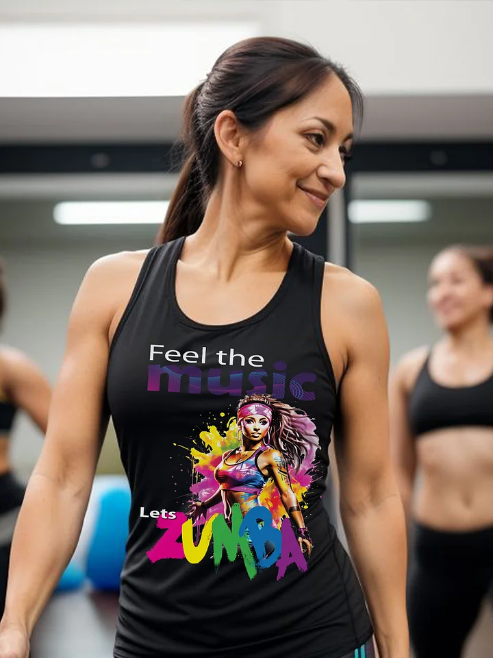 Feel The Music Lets Zumba Fitness Dance Class Instructor Tanktop product image (1)