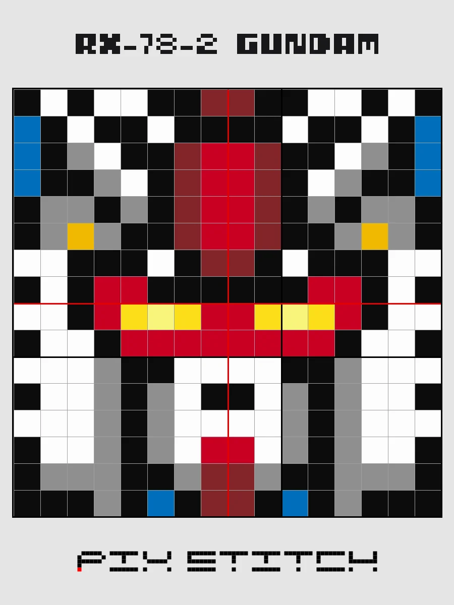 RX-78-2 Gundam Pixel Art product image (2)