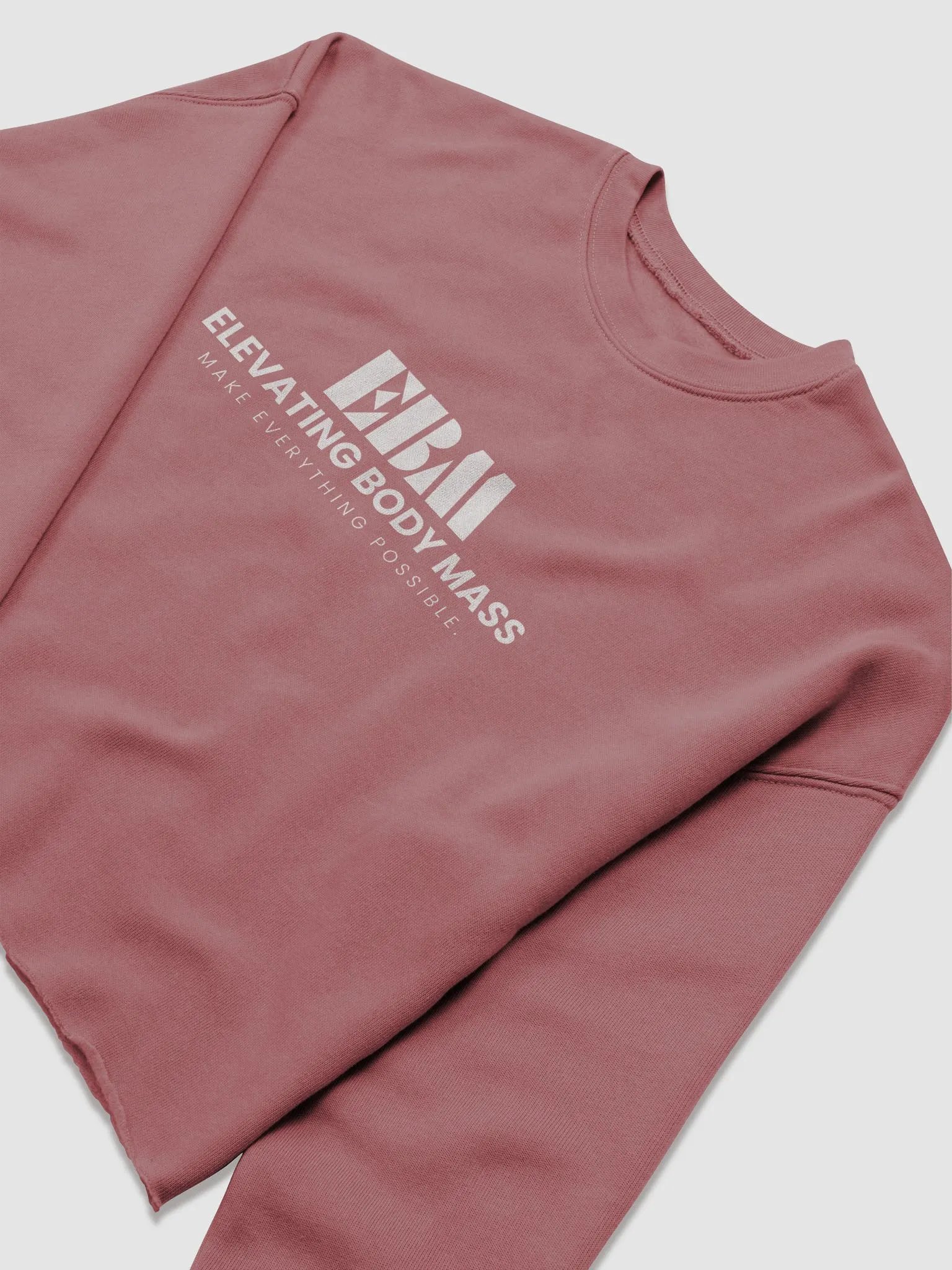 EBM Women's Fleece Crop Sweatshirt (White Logo) product image (27)