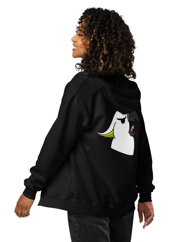 Screaming Cockatoo With Text on the Front Classic Zip Hoodie Multicolor product image (23)