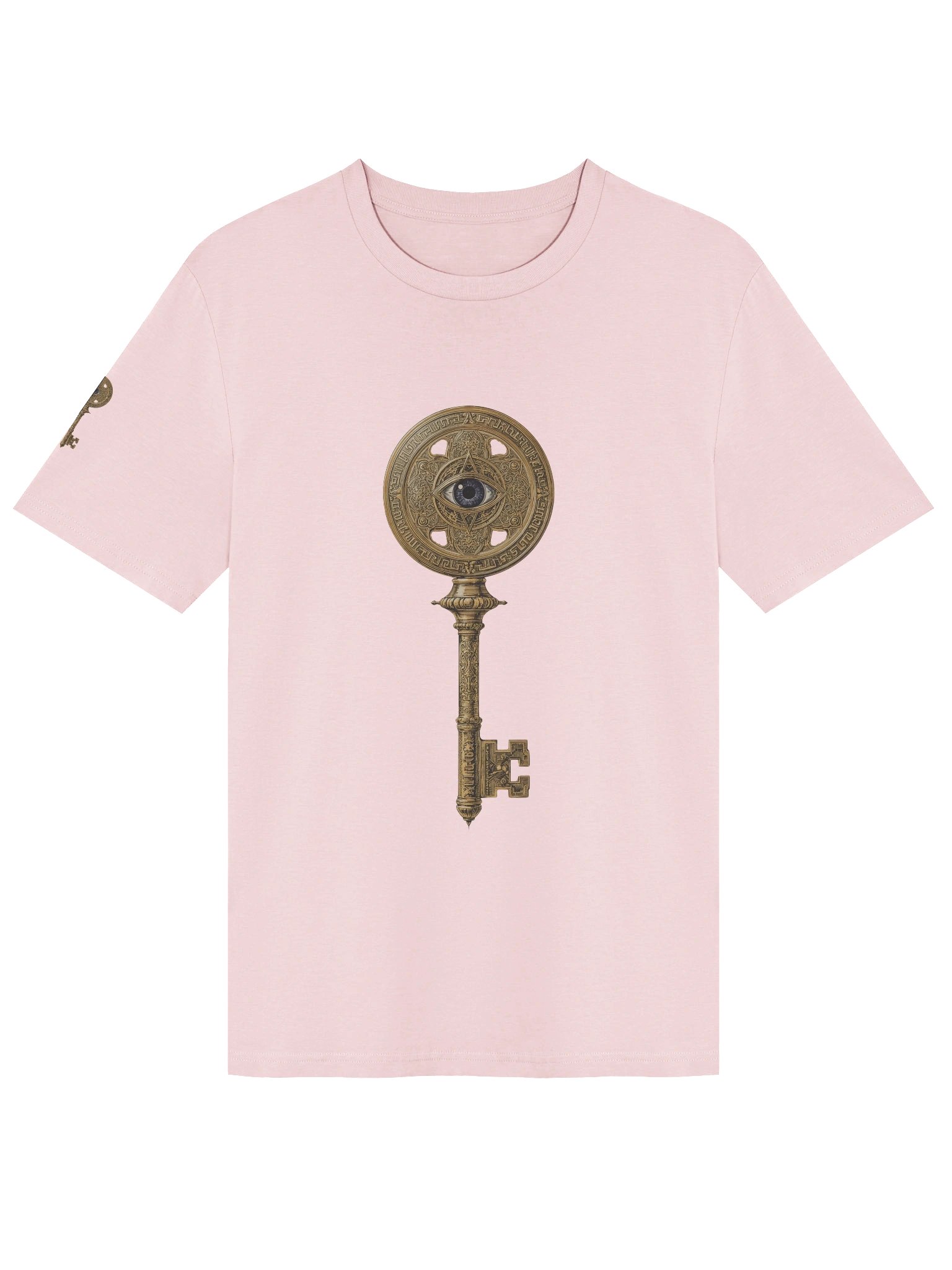 The Gatekeeper’s Key – Cotton Pink Sigil Edition (Front + Right Shoulder Print) product image (1)