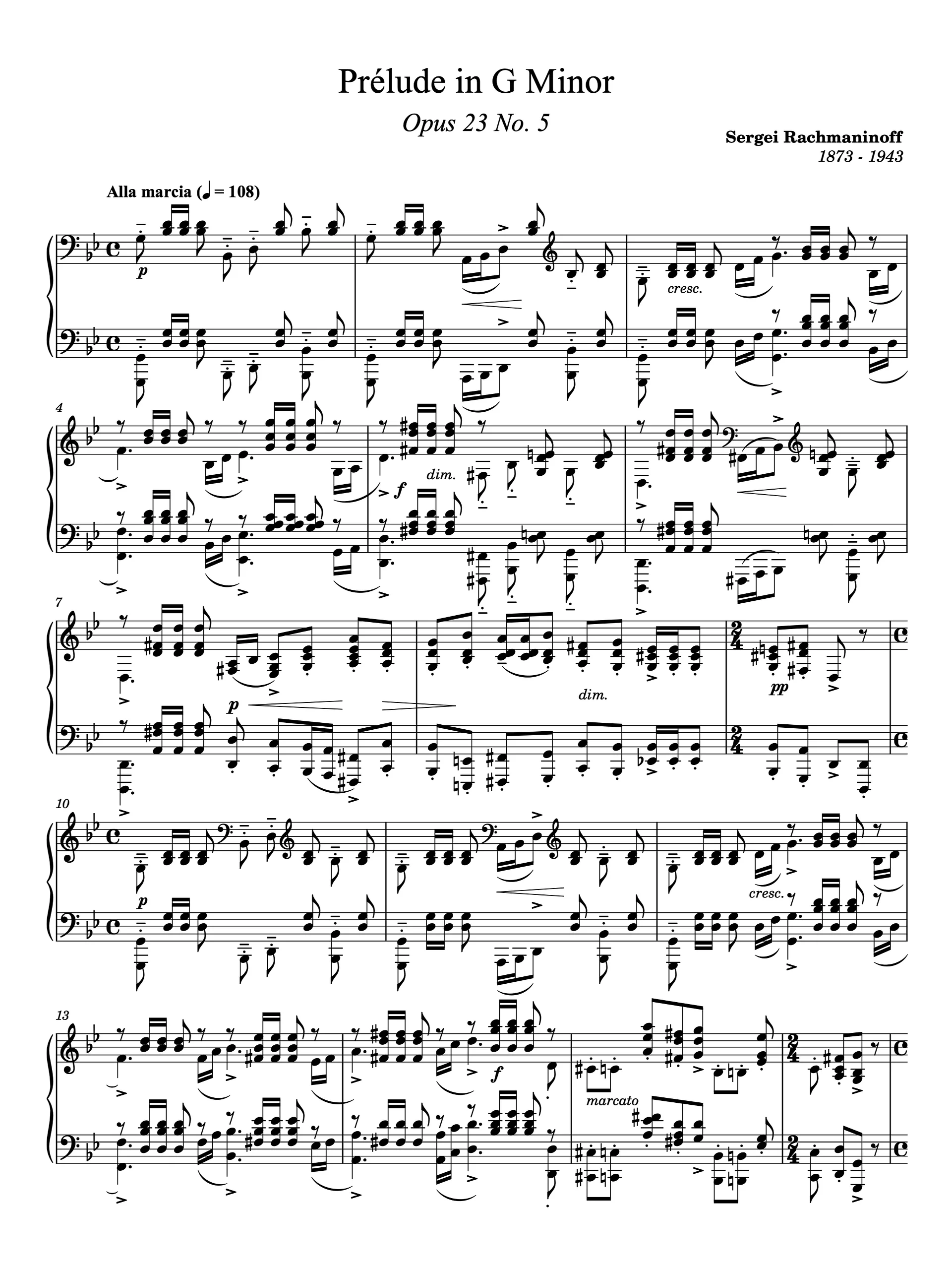 Prelude in G Minor, Op. 23, No. 5 product image (1)