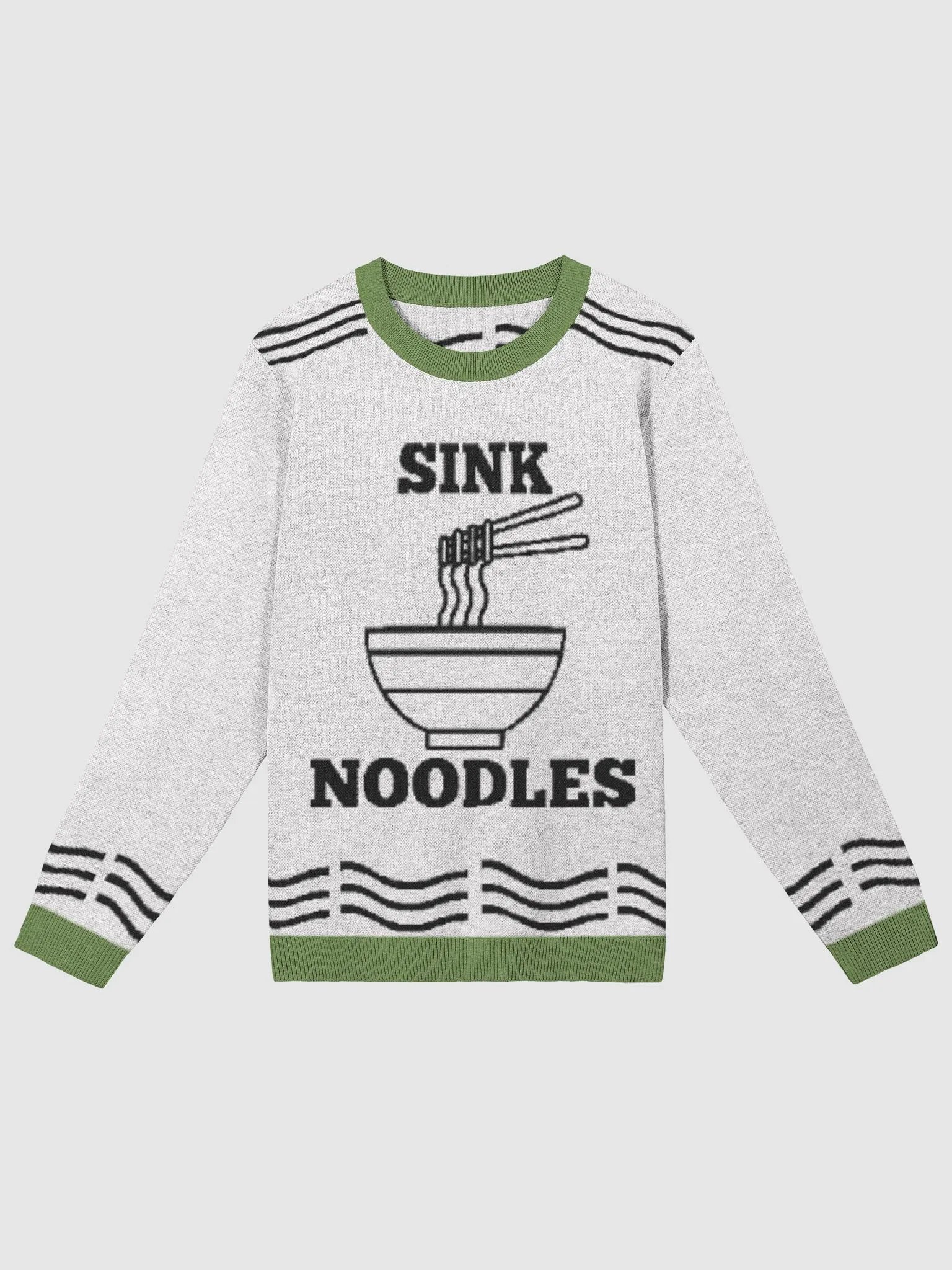 Sink noodles | Knitted Crewneck Sweater Classic Fit by Knitwise product image (1)