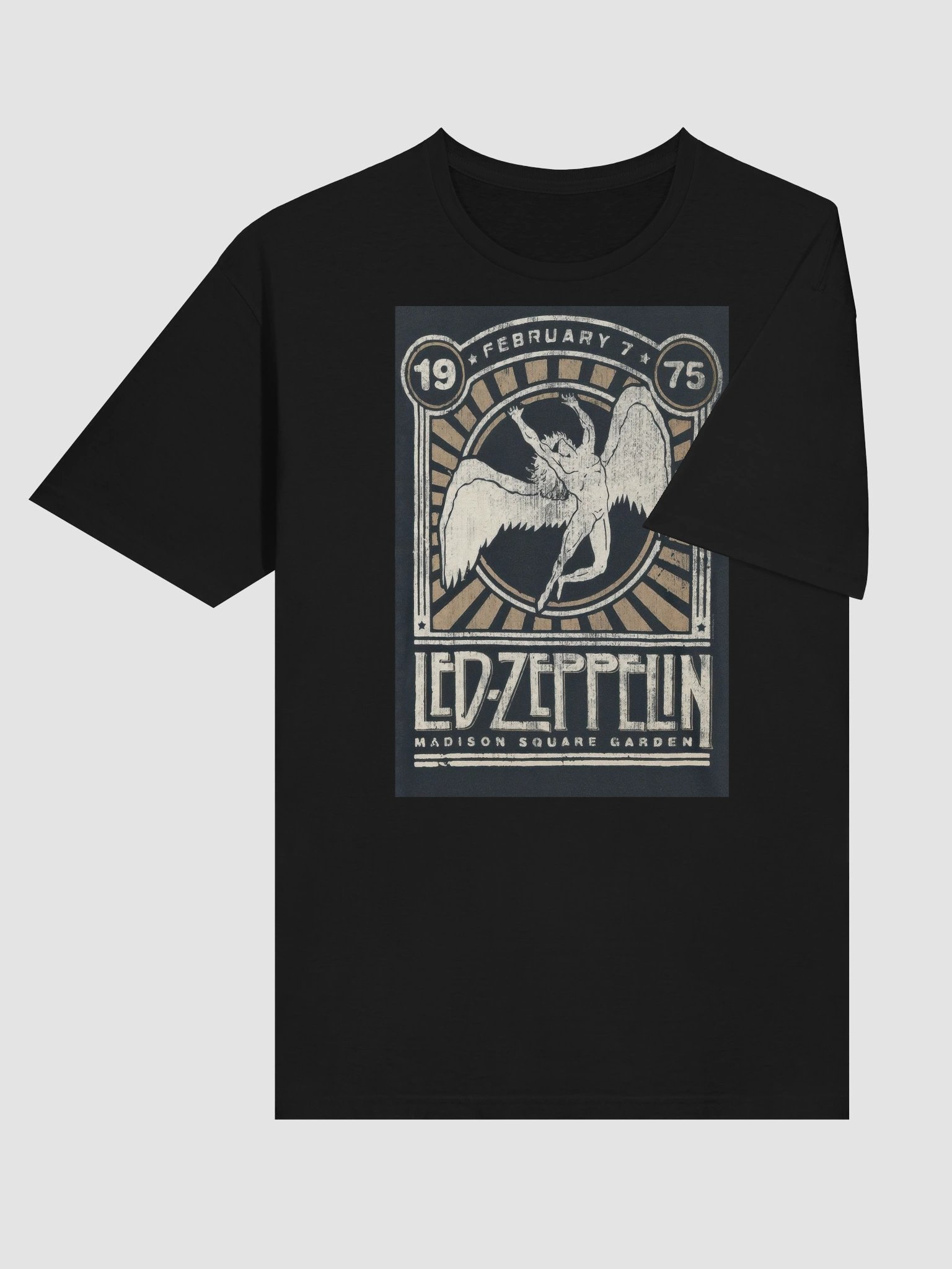 Led Zeppelin T-Shirt | 1975 Madison Square Garden Concert Poster Graphic Tee | Classic Rock Shirt product image (4)