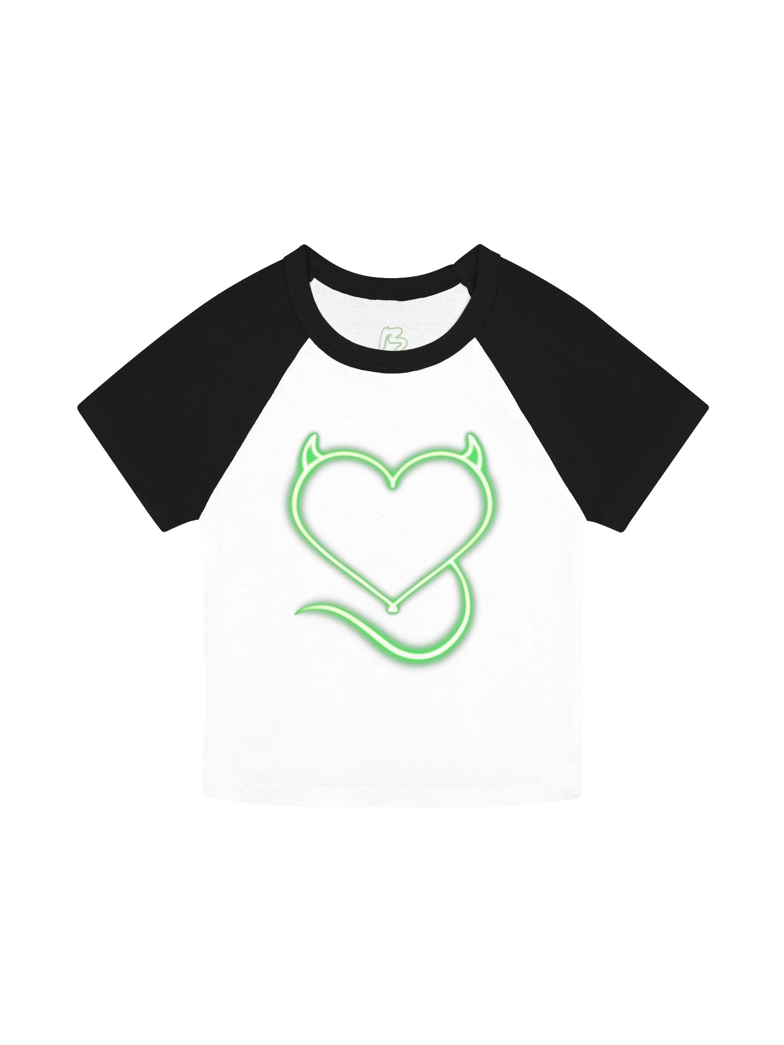Electric Sin Heart Raglan Baby Tee product image (1)