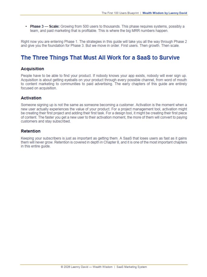 The First 100 Users Blueprint — The SaaS Marketing System That Actually Works product image (5)