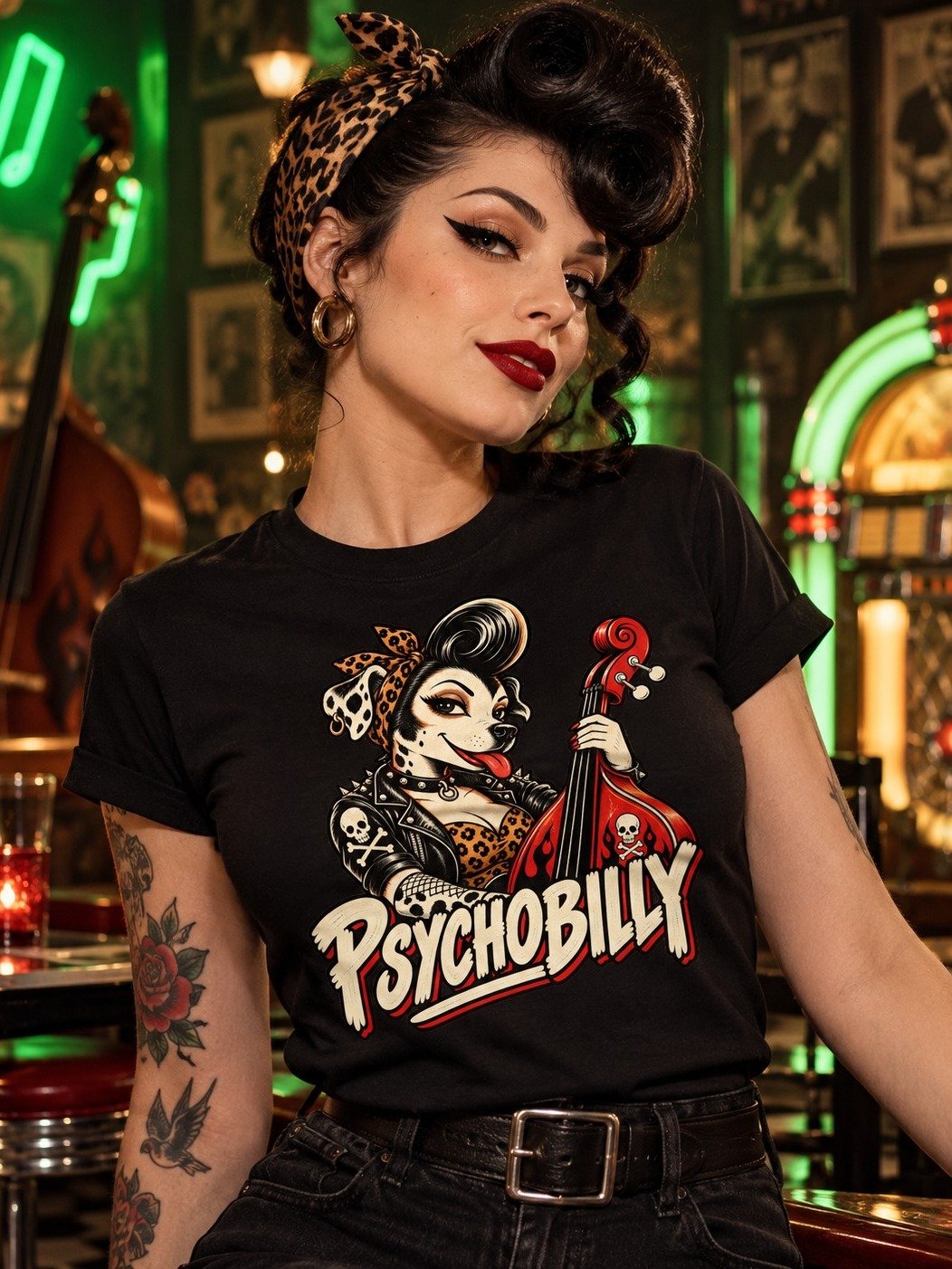 Psychobilly Pin-Up Tee – Women product image (1)
