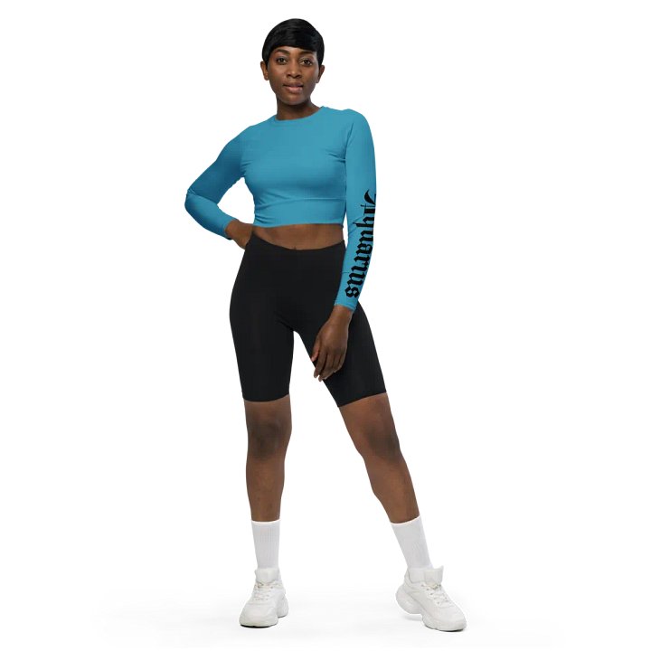 Blue Aquarius All-Over Crop Top product image (1)