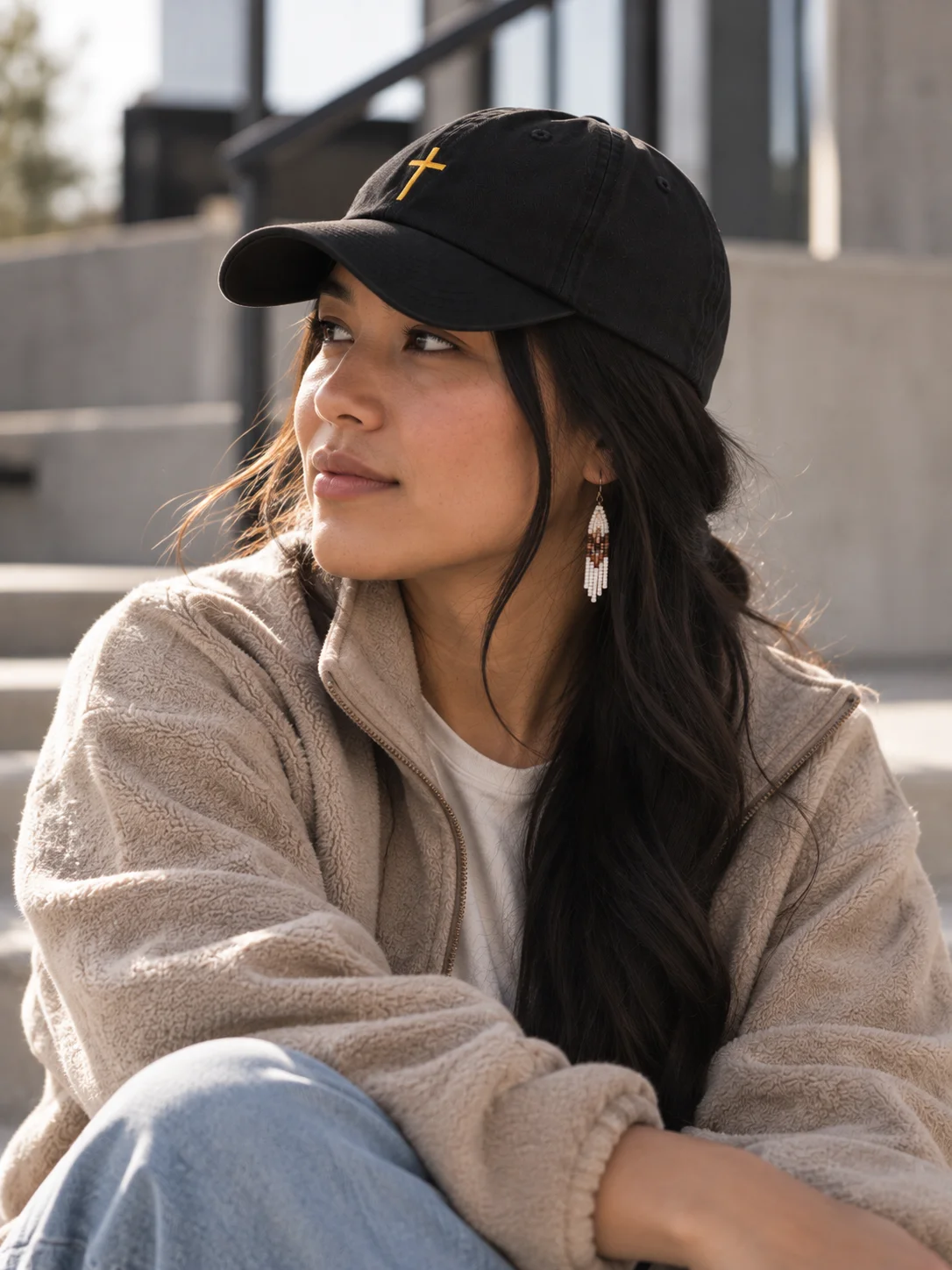 Premium Soli Deo Gloria Christian Unisex Hat with Gold Cross Embroidery product image (9)