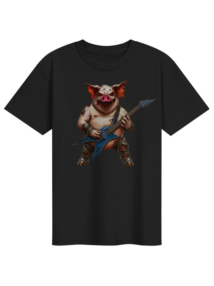 Pig Metal Guitarist Black T-Shirt product image (1)