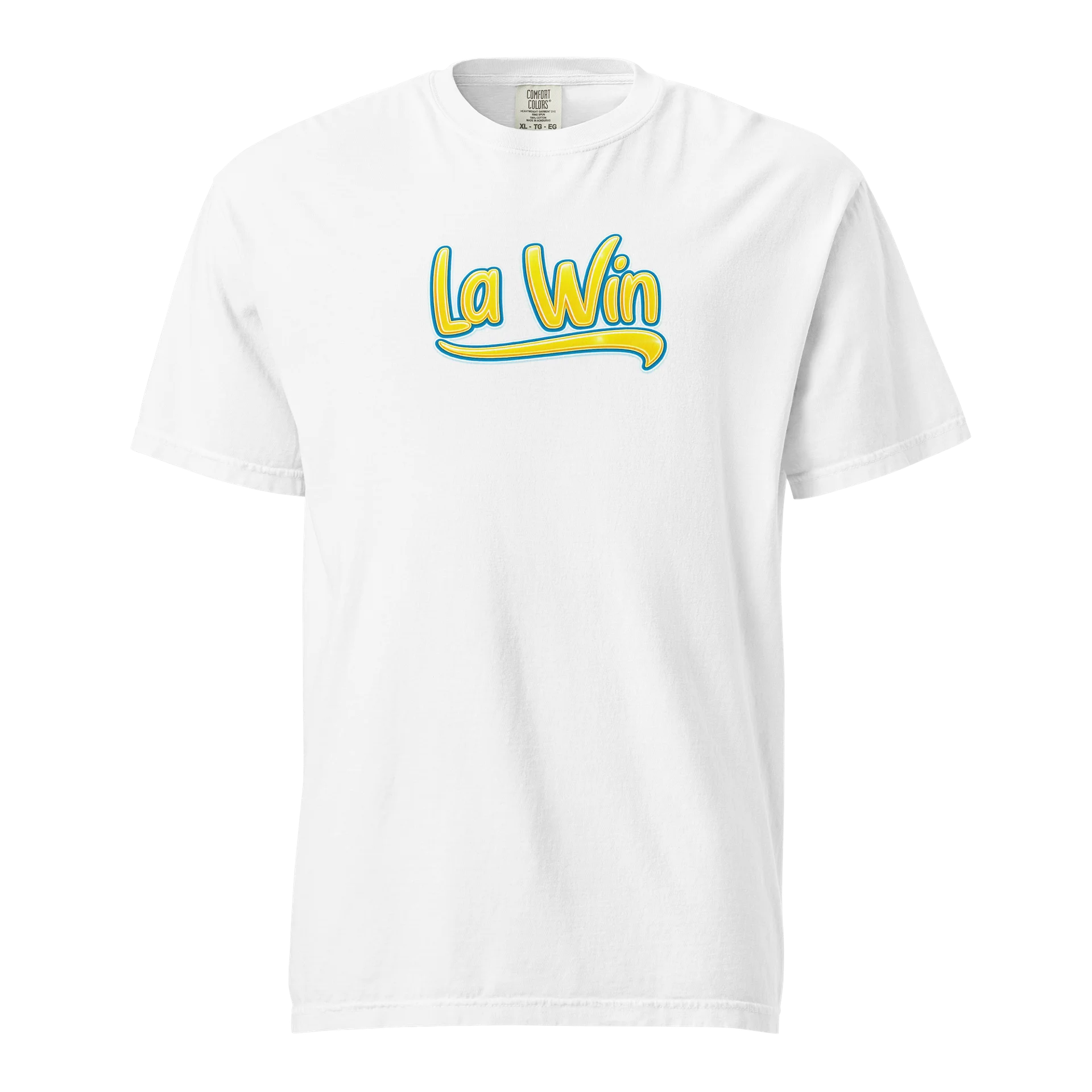 T-Shirt blanc « La Win » jaune/bleu product image (1)