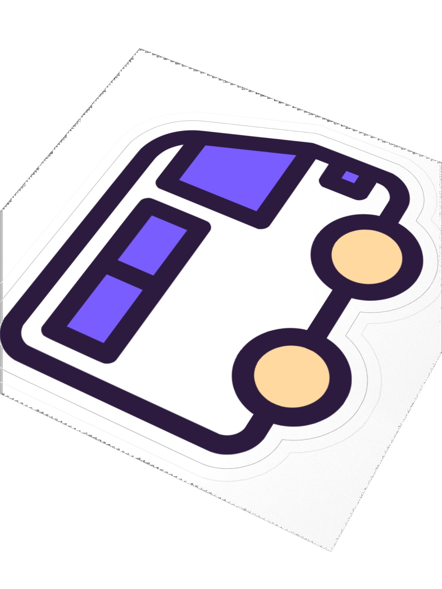 Abfahrt! Sticker – Sunset product image (3)