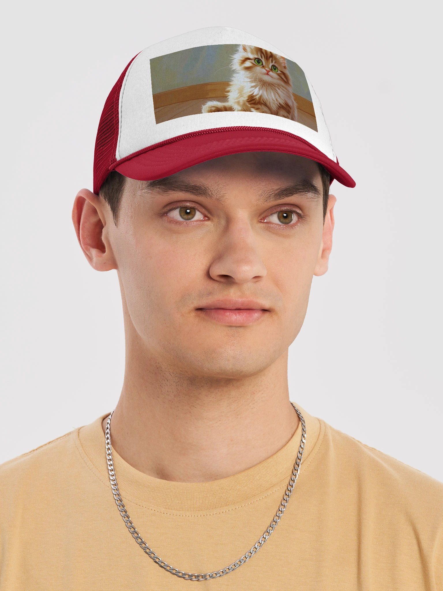 kitty red colour Cap product image (5)