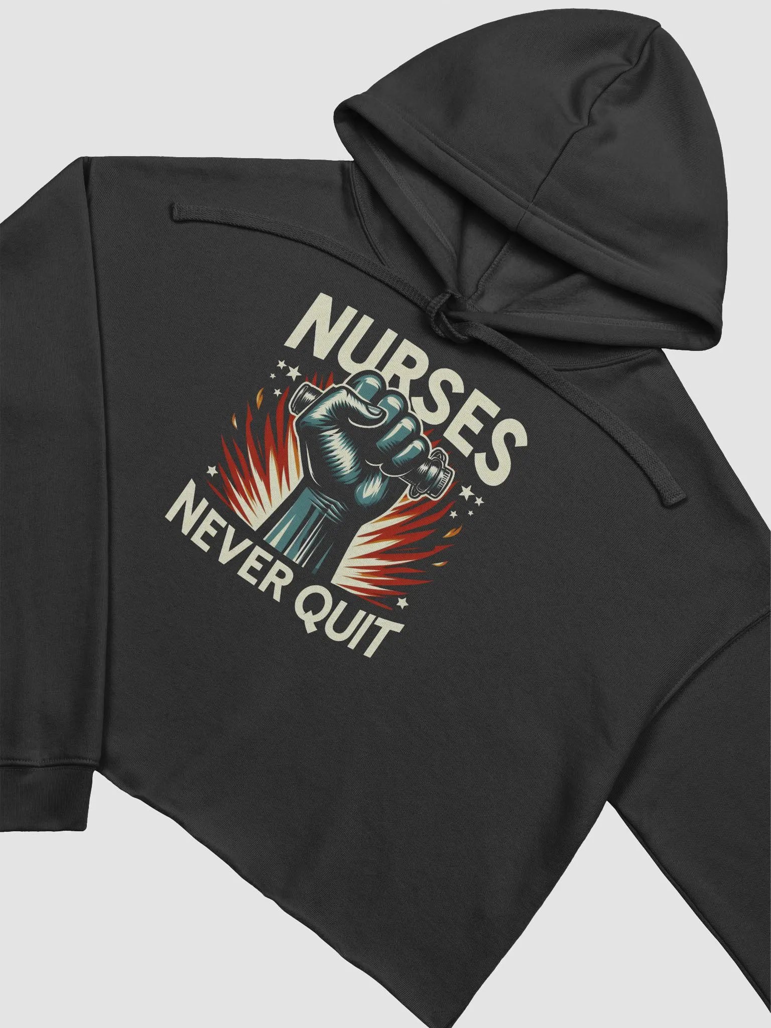 Resilient Nurse Fist Cropped Hoodie product image (5)