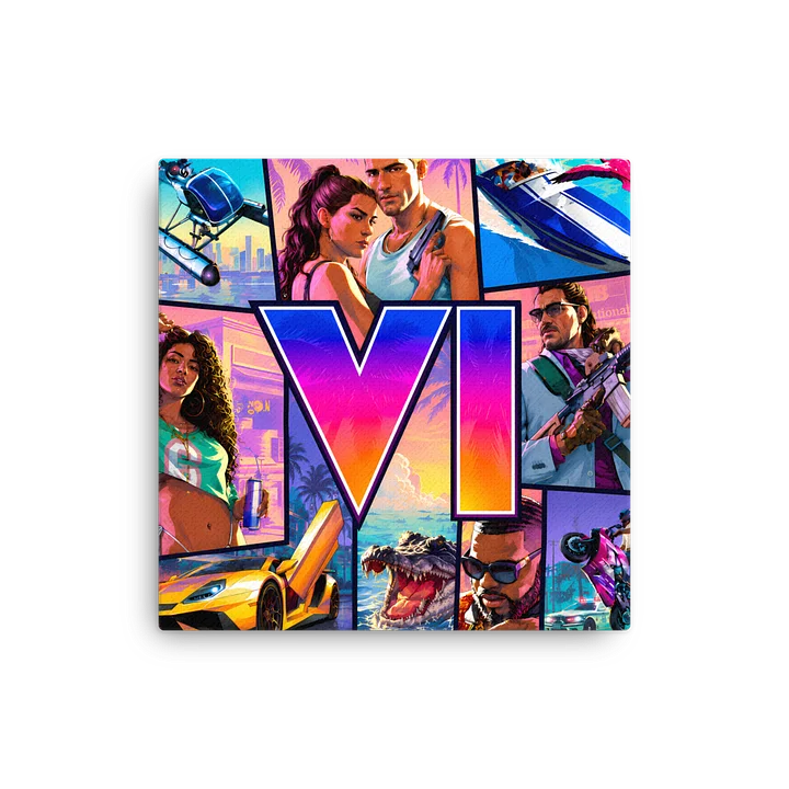 Neon Vice City VI Canvas product image (1)