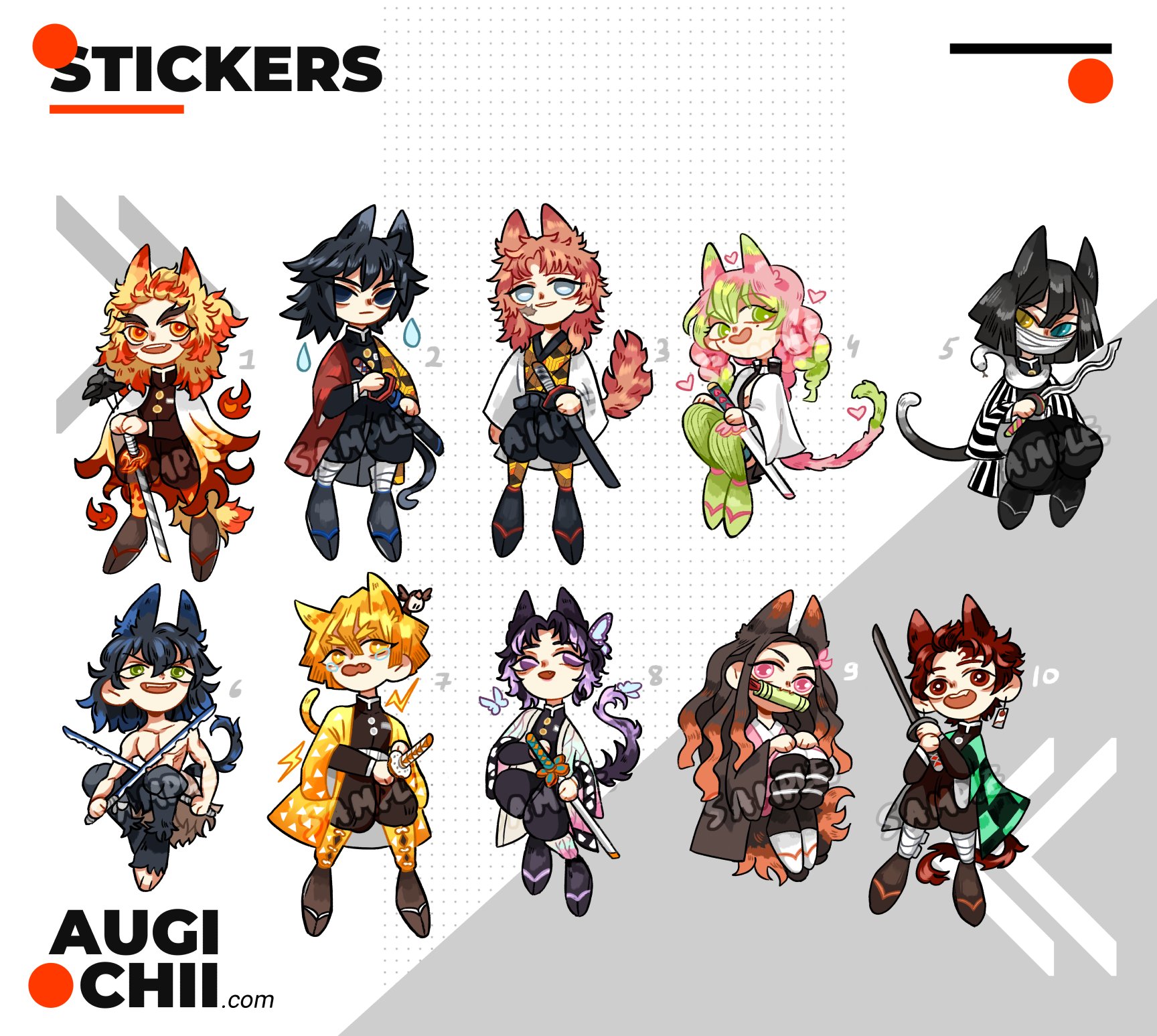 🟠Demon Slayer // Matte Die Cut Stickers // ⚠️ LAST CHANCE SALE product image (1)