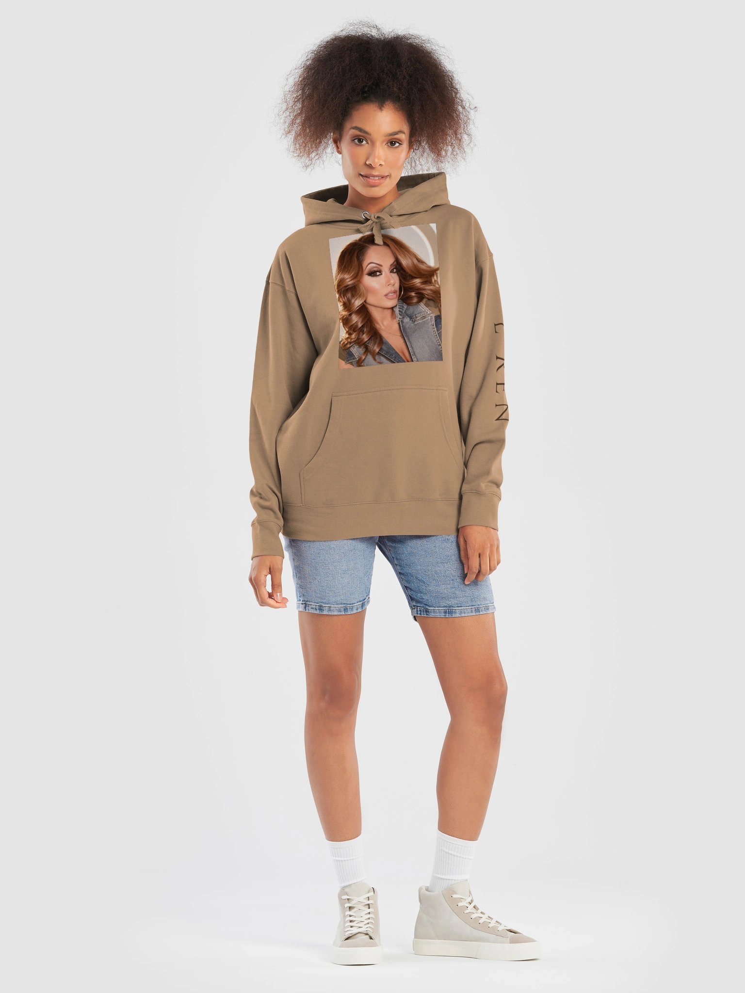 MADE FOR THIS Portrait Hoodie — Latte product image (7)