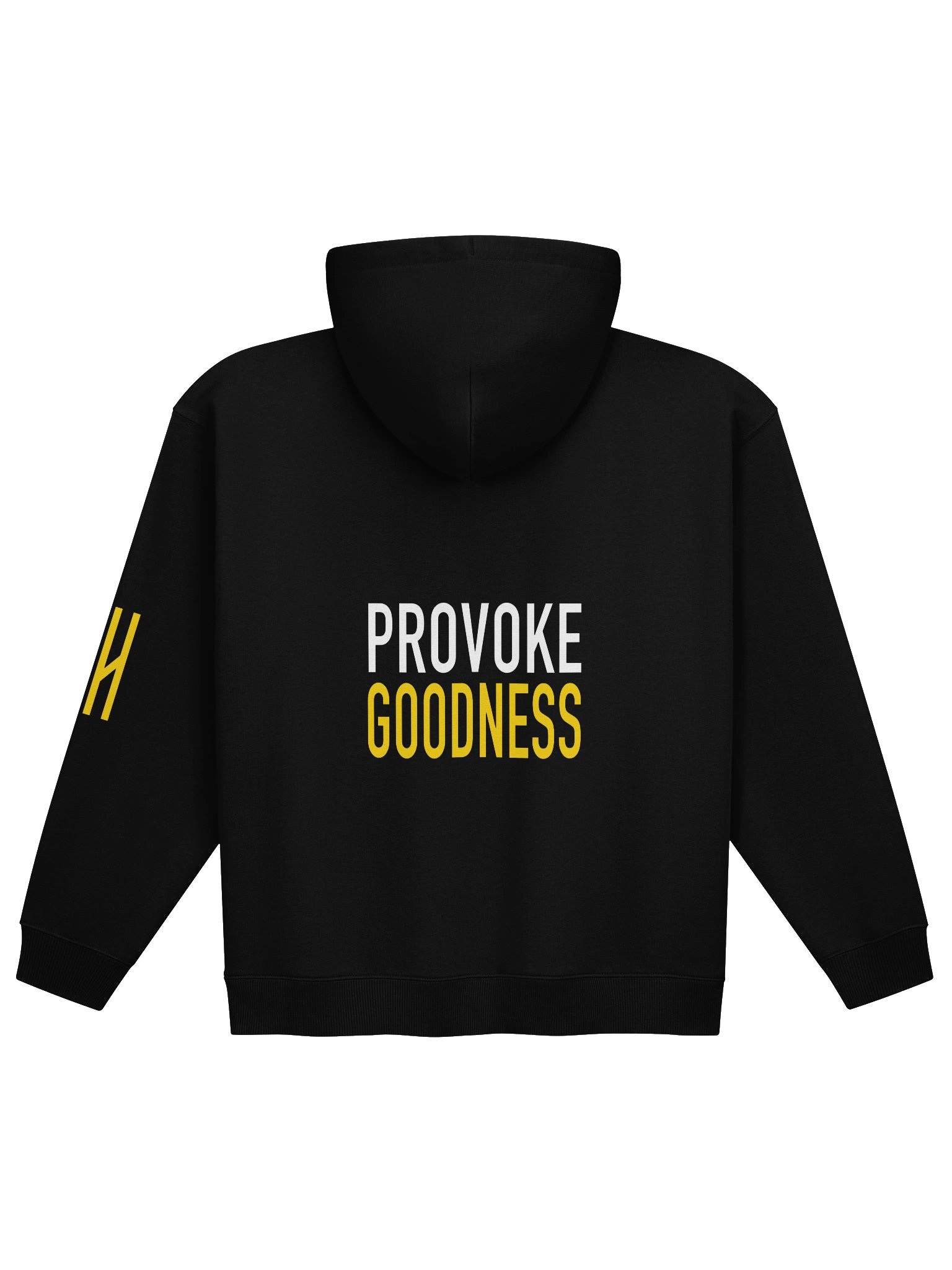 PROVOKÄHAUS Provoke Goodness Hoodie — Black & Yellow product image (2)