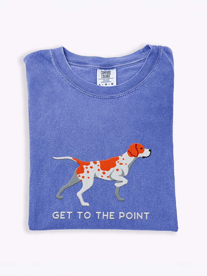 Get to the Point T-Shirt(Embroidered) of an English Pointer(Orange & White) product image (2)