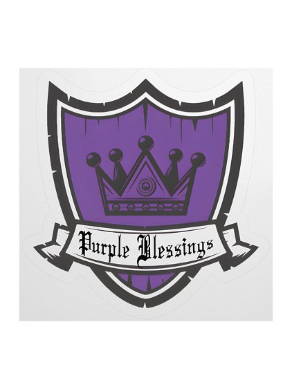 Purple Blessings Mine Crest Sticker