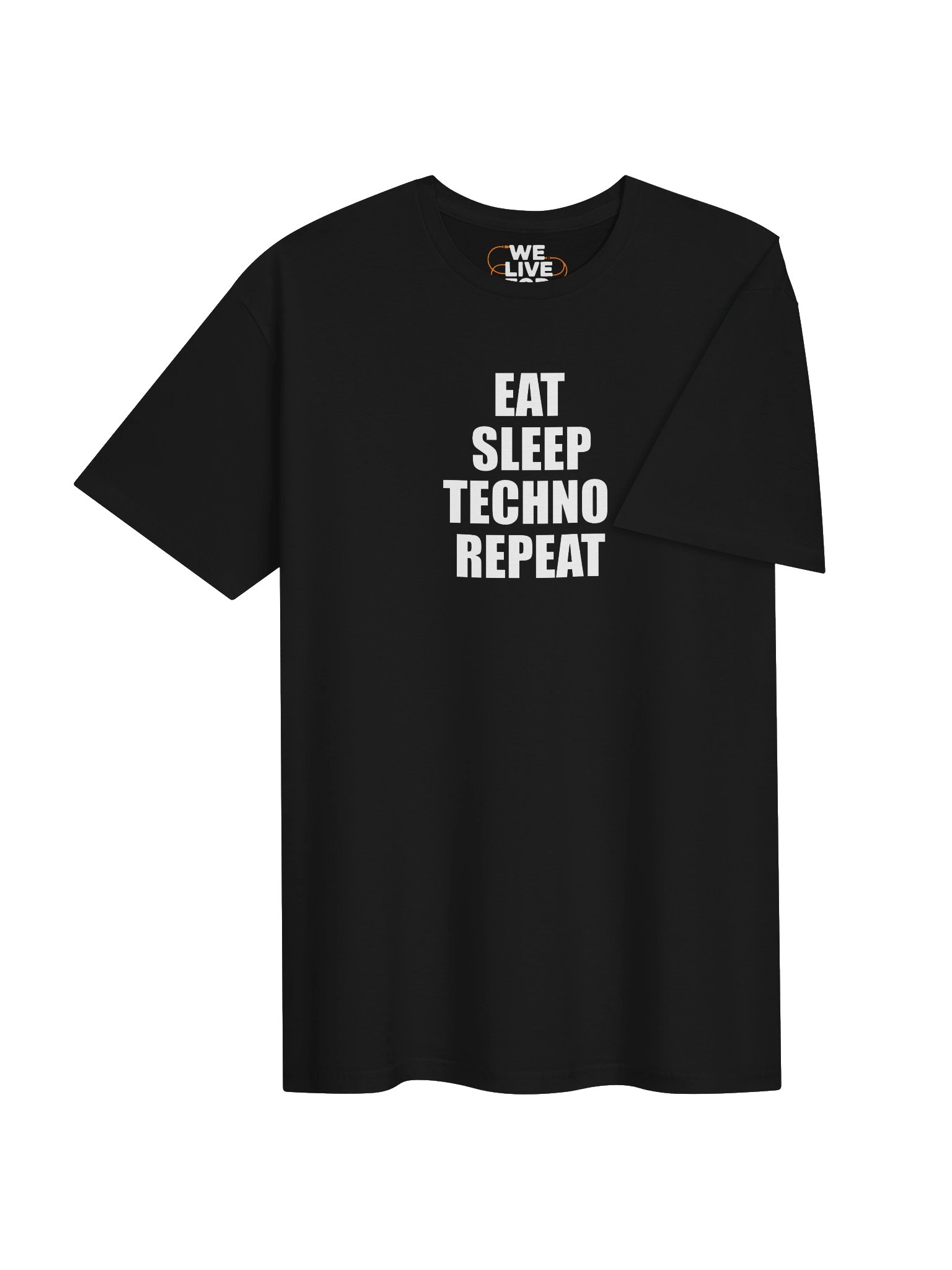 Eat Sleep Techno Repeat White Logo Unisex T-shirt product image (75)