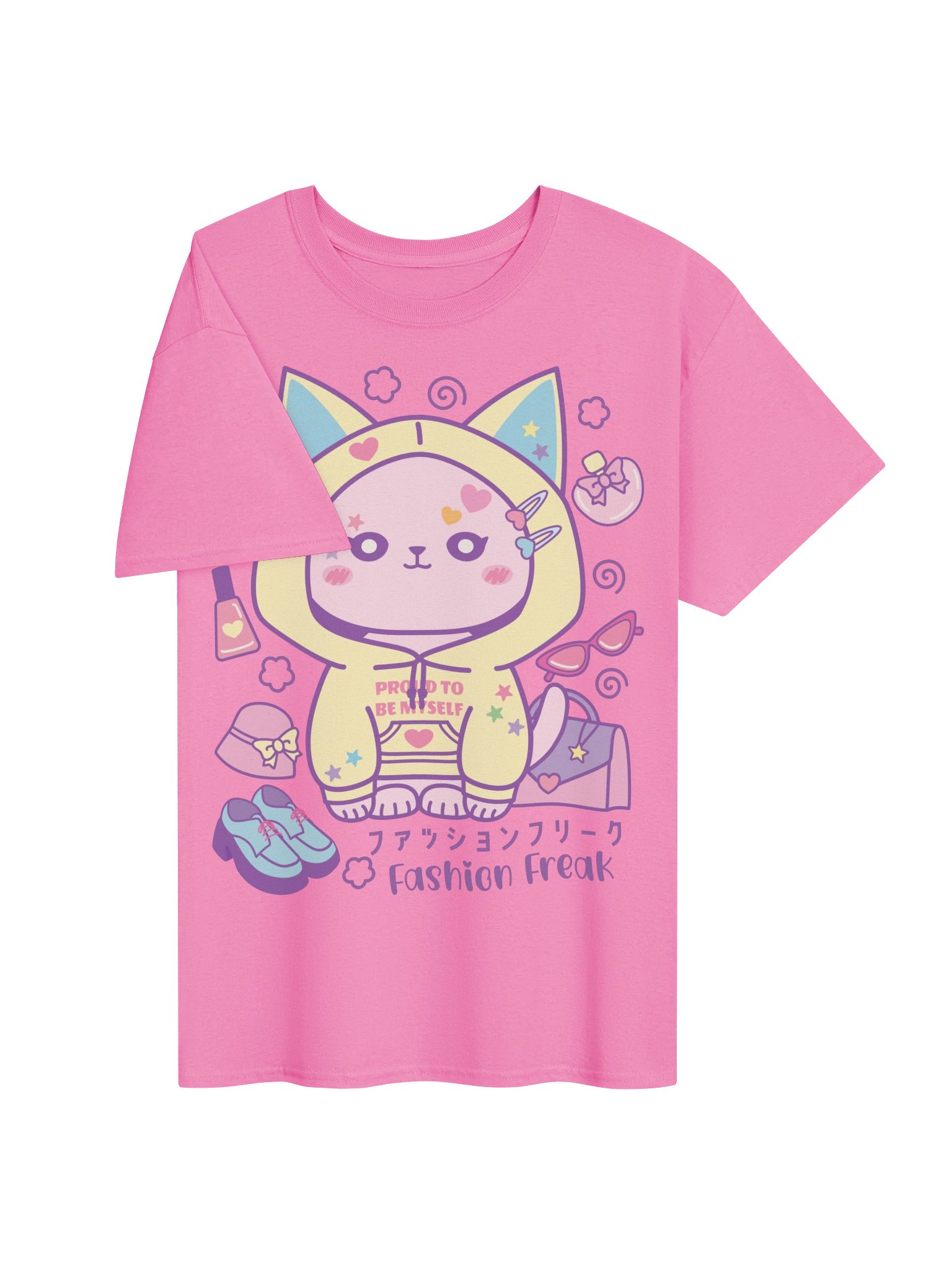 Fashion Freak Cat - Unisex Adult Heavyweight T-shirt product image (2)