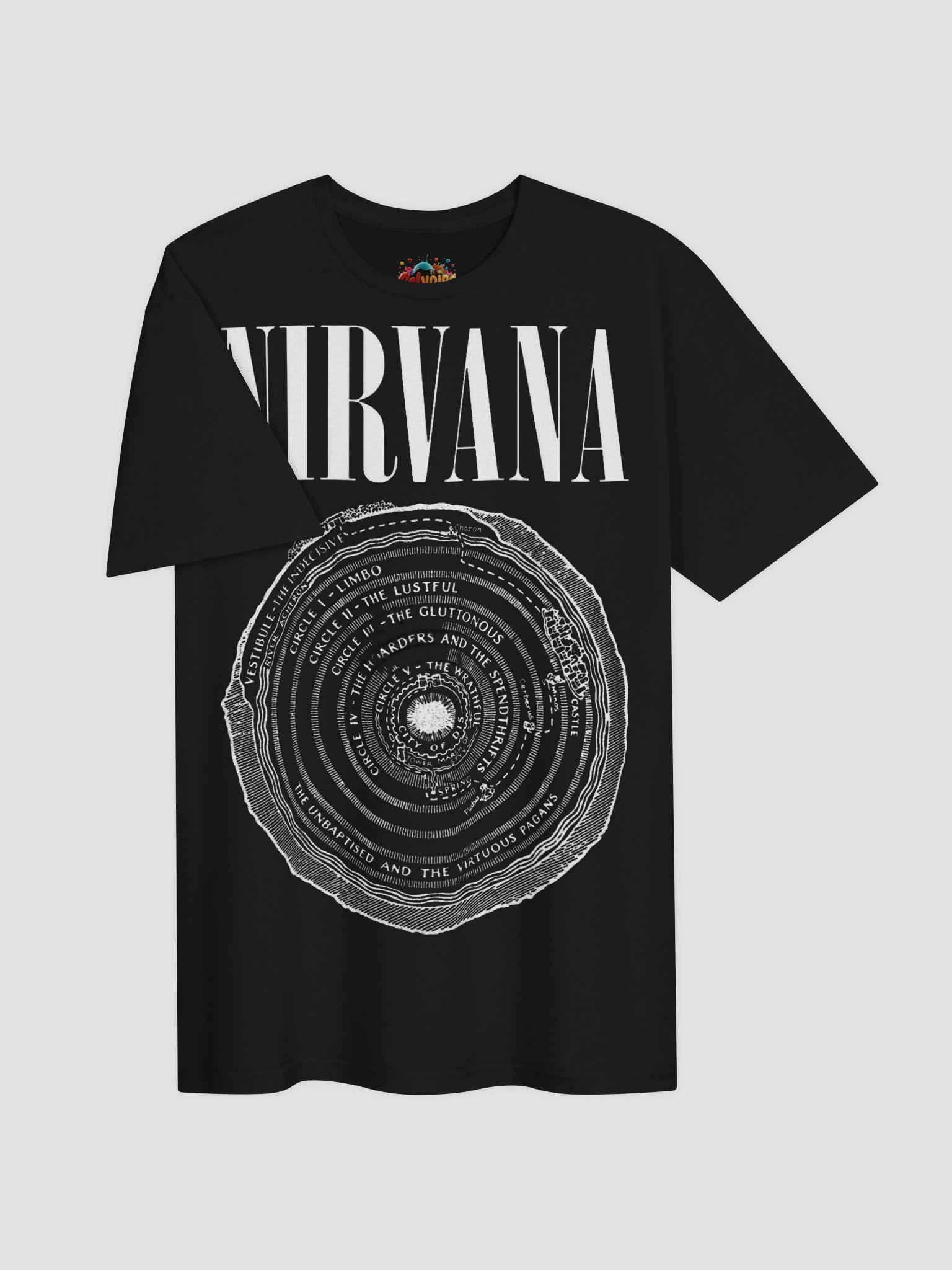 Nirvana Dante's Inferno T-Shirt | Circles of Hell Graphic Tee | Vintage Bleach Era Grunge Collector Shirt product image (3)