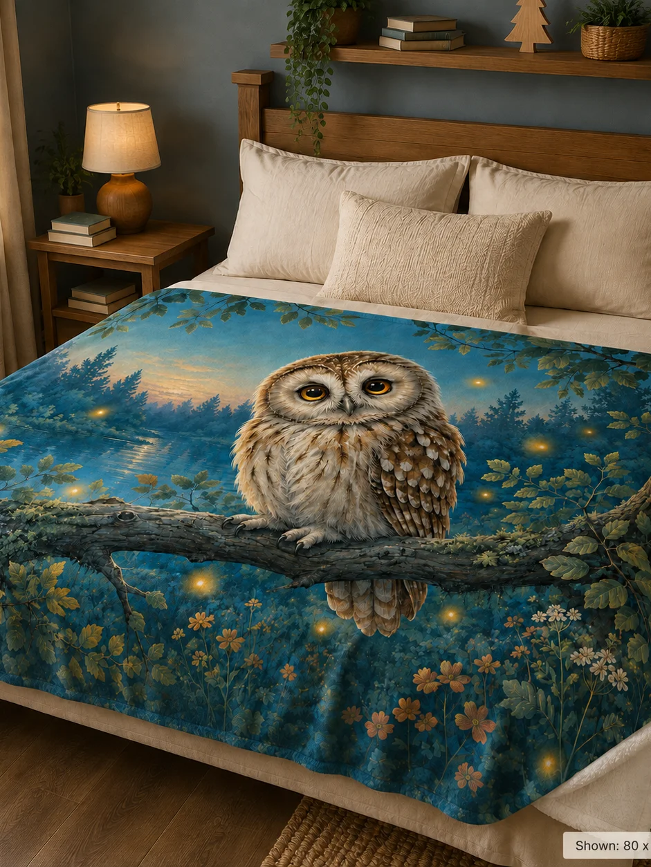 Twilight Wonder | Whimsical Owl Blanket product image (1)