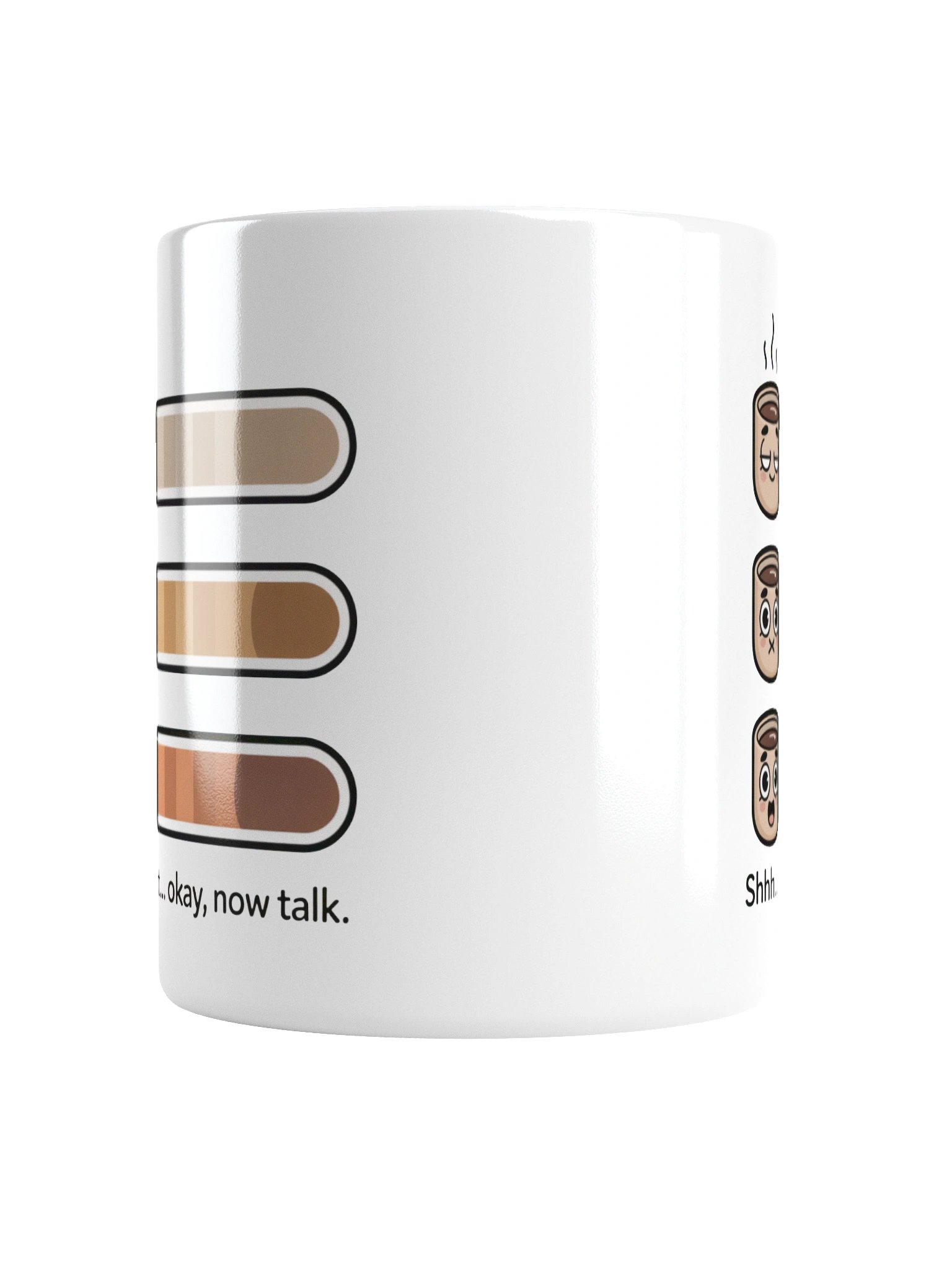 Shhh… Now Talk Funny Coffee Mug – Perfect Morning Mood product image (2)