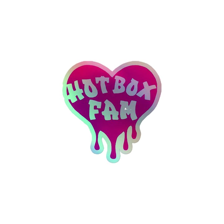 HOT BOX FAM TRANSPARENT HOT PINK LOGO STICKER product image (1)