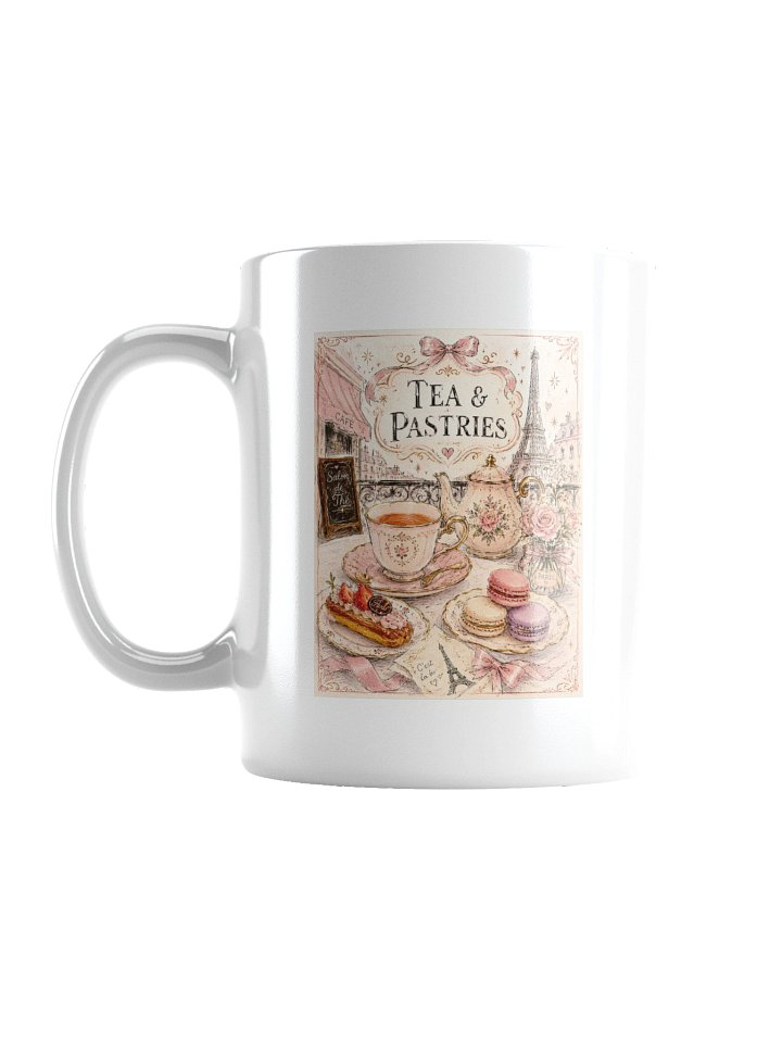 Parisian Tea and Pastries by the Eiffel Tower Ceramic Mug product image (1)