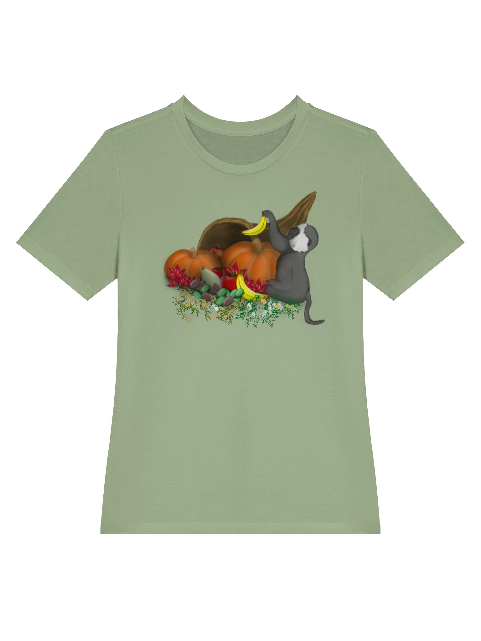 "Monkey and Cornucopia" T-Shirt. Women's Bella+Canvas Supersoft Relaxed-fit T-Shirt product image (2)