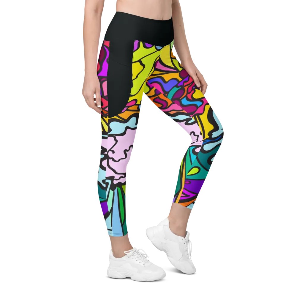 Vibrant Harmony All-Over Leggings - Wave at Sunset product image (5)