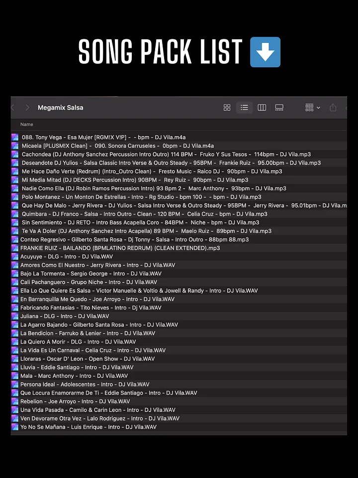 Mega Mix Salsa – Song Pack product image (2)