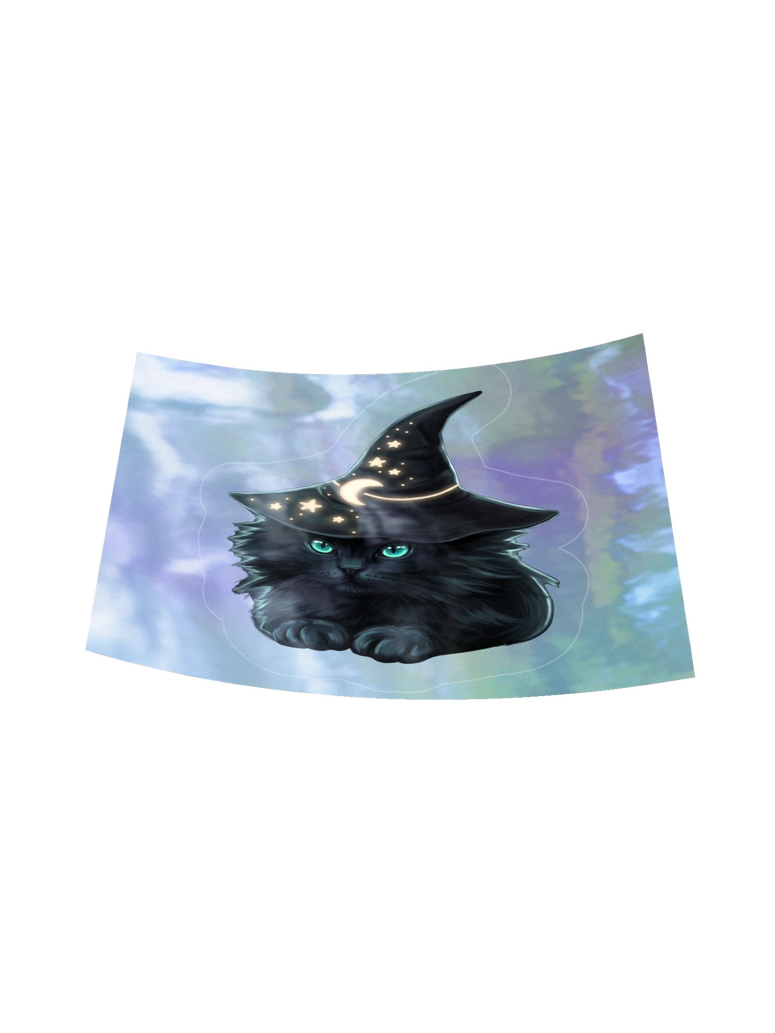 Celestial Cat Wizard Holographic Sticker product image (16)
