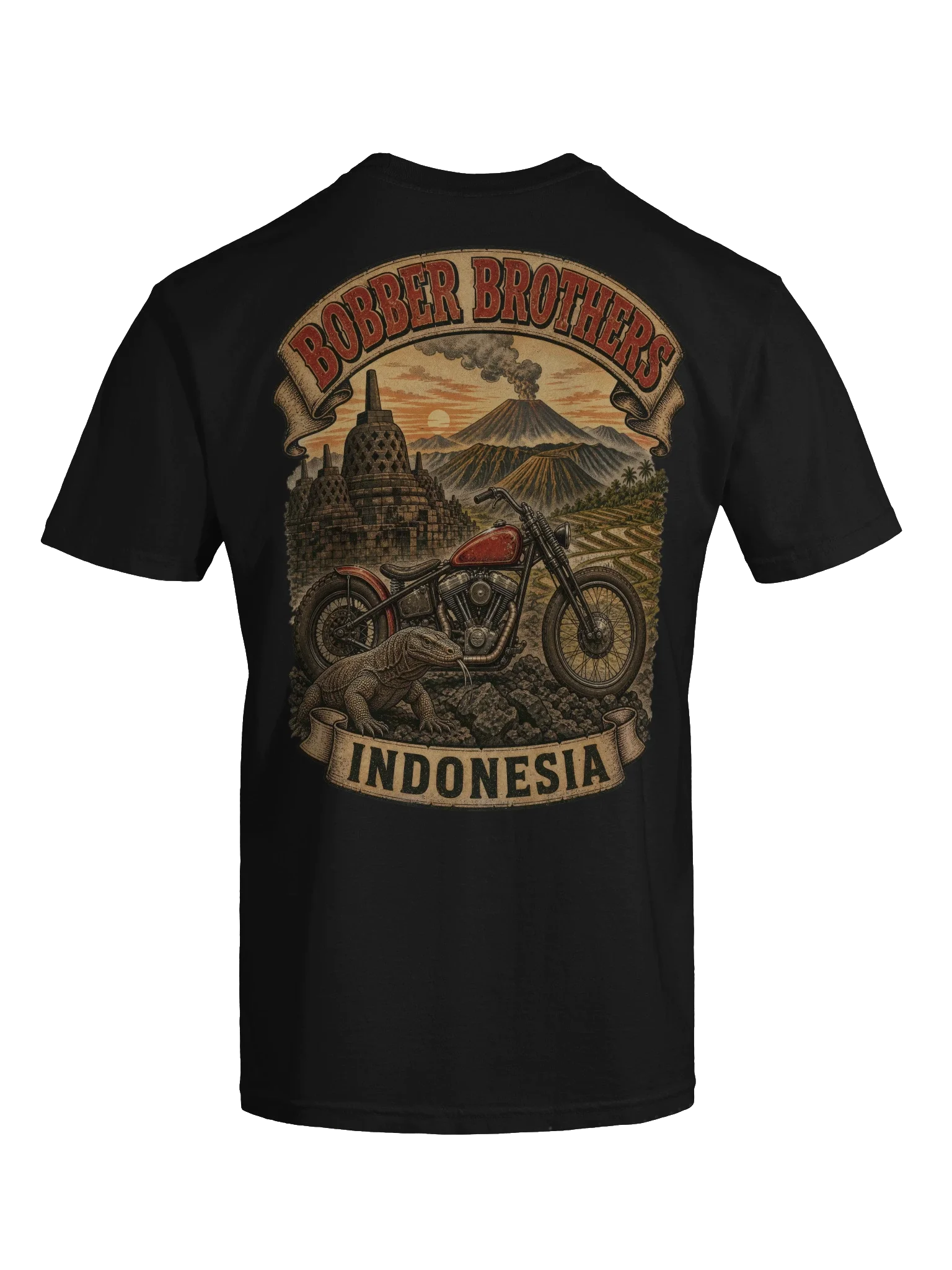 Indonesia motorcycle t-shirt design by Bobber Brothers