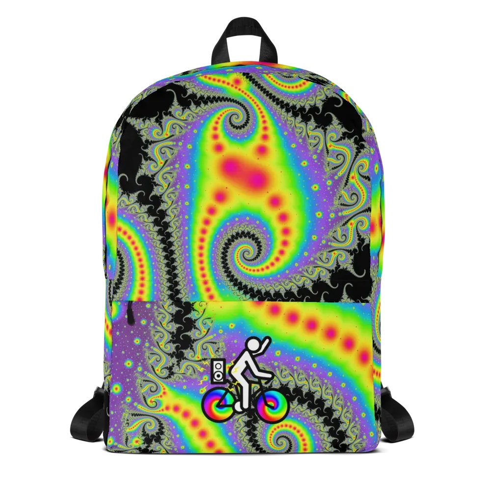 Fractal Bike Rave backpack - Fluorescent Nebula product image (1)
