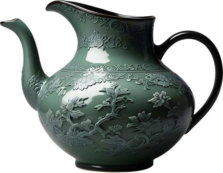 Chinese Art – Celadon Teapot for Refined Design Projects PNG product image (1)