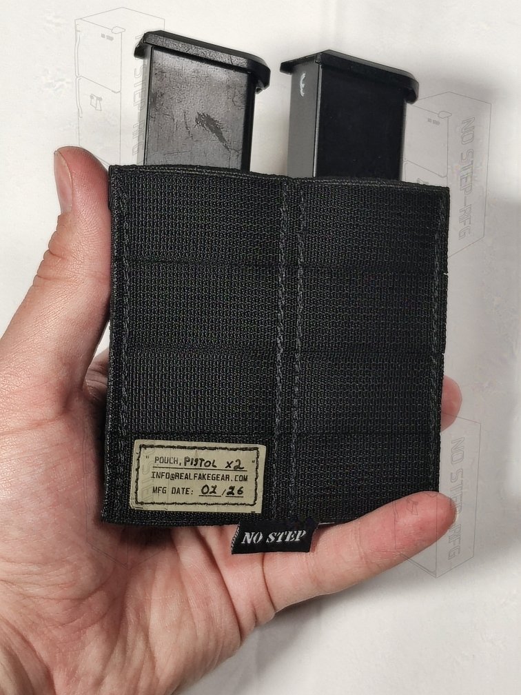 *Made to order* Double Pistol Pouch, Black product image (8)