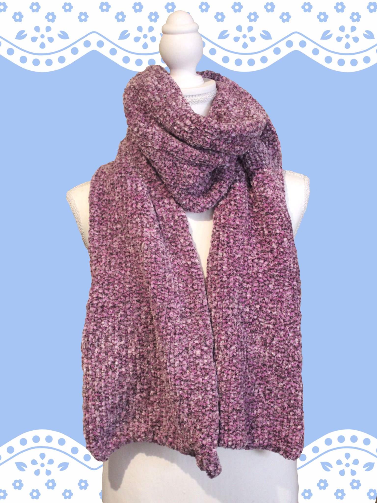 Scarf & Beanie Set - Purple Pansy product image (2)
