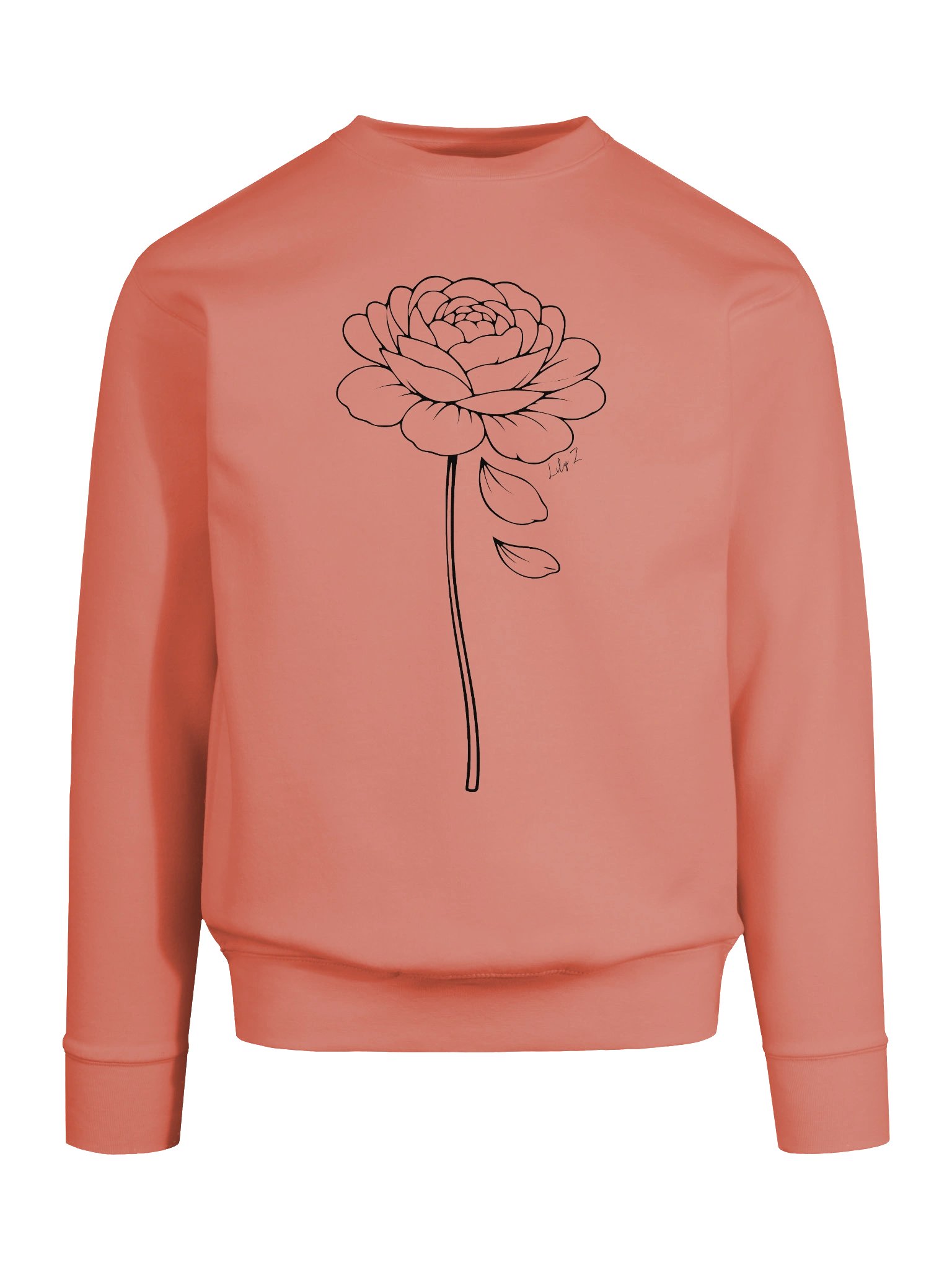 Rose “love hard” Sweatshirt - Dusty Rose product image (9)