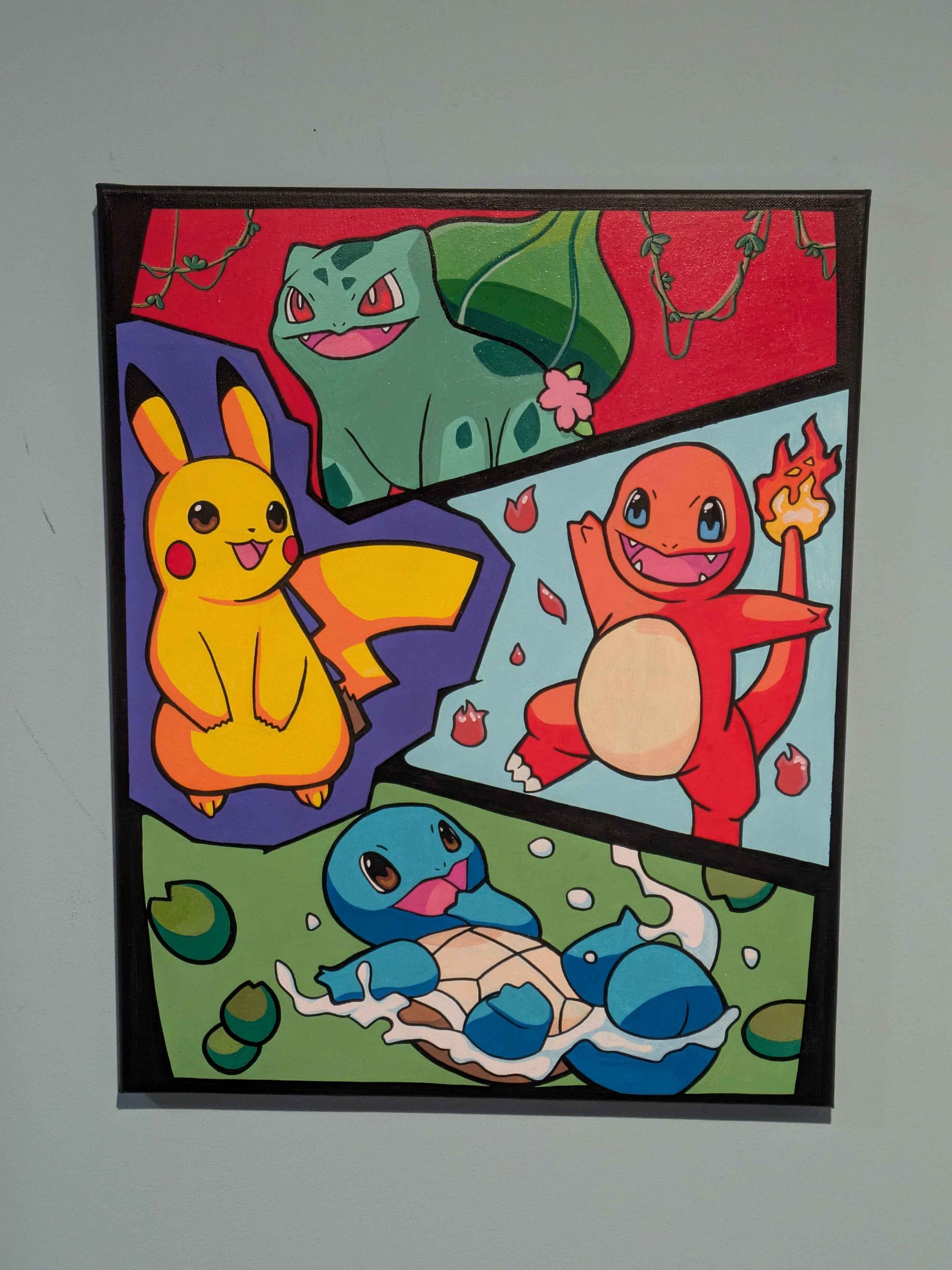 Starters First Gen Pokemon Painting product image (1)