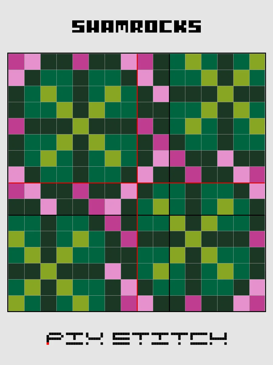 Shamrocks Pixel Art product image (2)