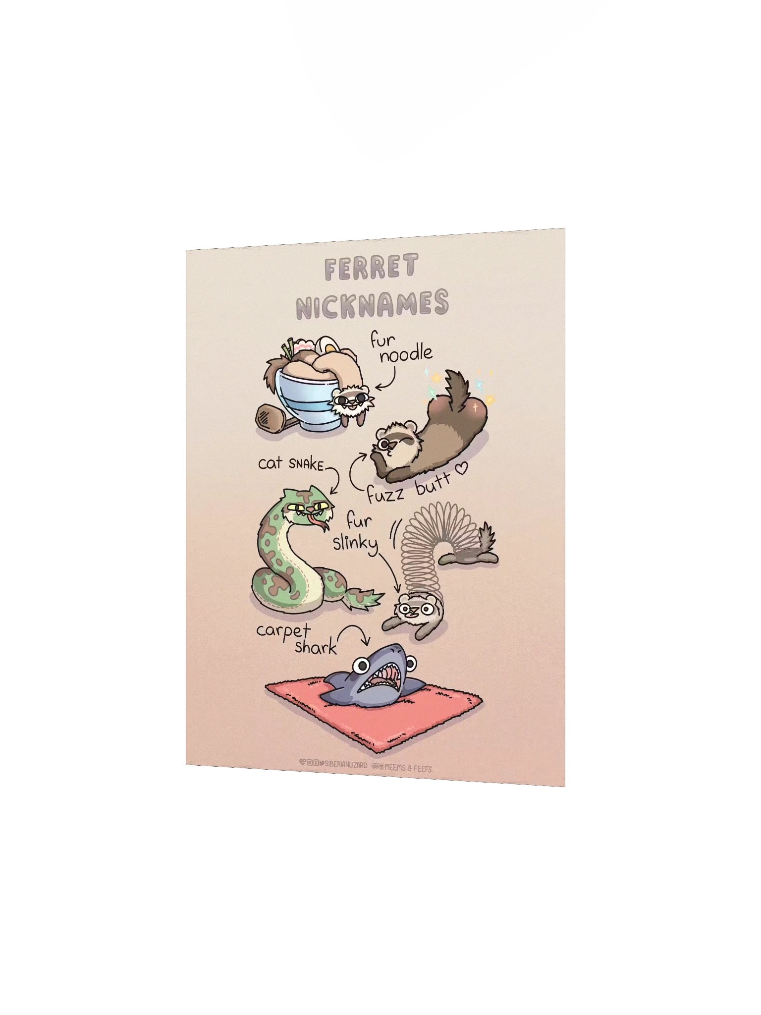 Ferret Nicknames | Bestselling Poster product image (2)