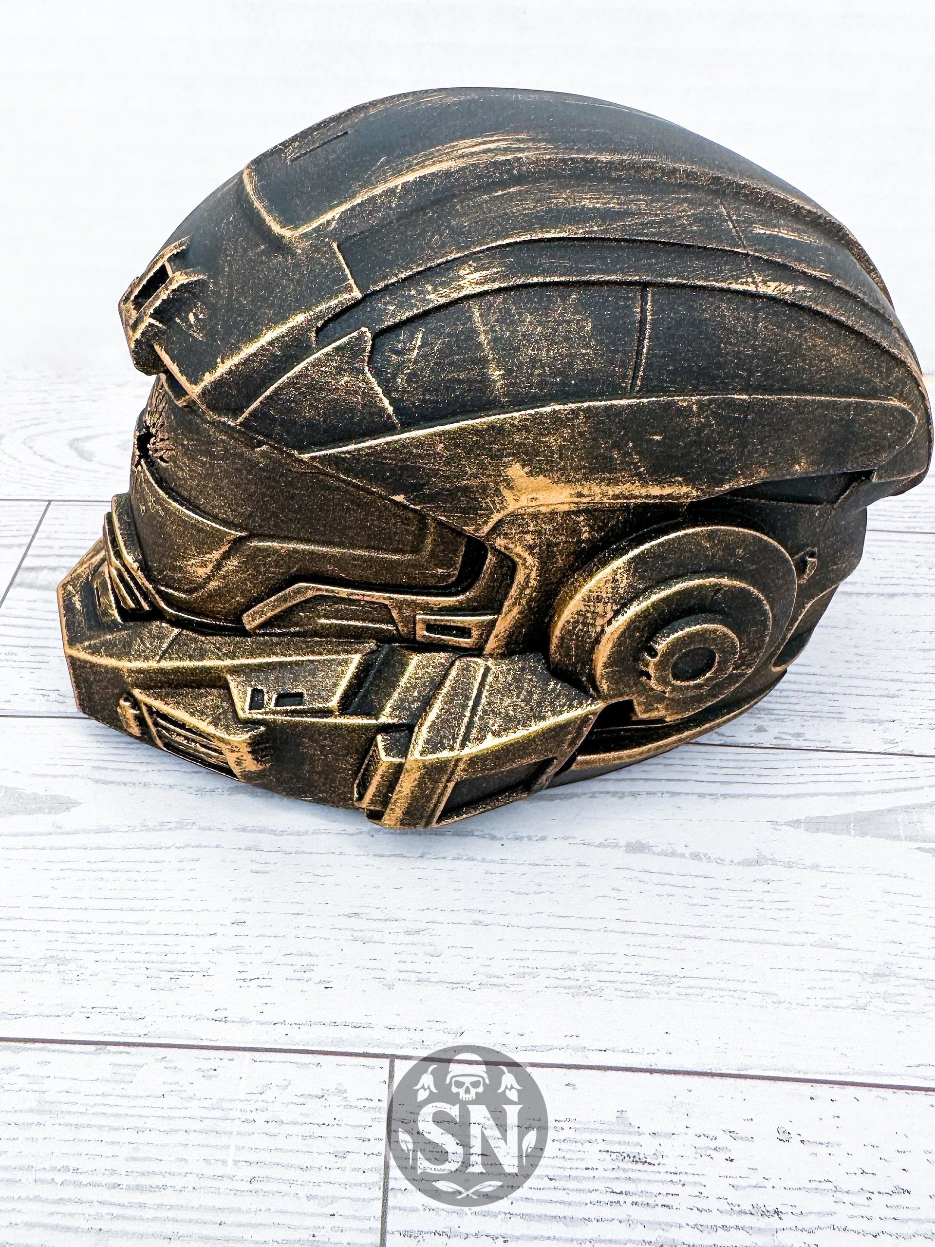 Halo: Reach Noble Six Helmet – Final Stand Battle-Worn Display | Damaged Visor | 3D Printed product image (4)