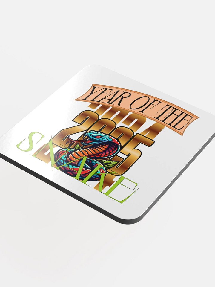 Year of the Snake 2025 Glossed Cork Coaster product image (1)