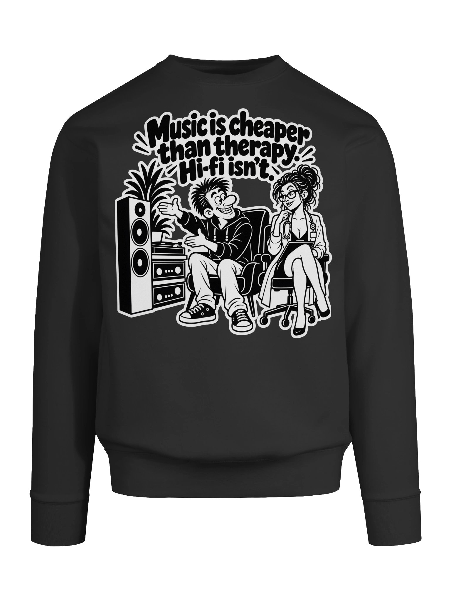 Music is Cheaper than Therapy, Hifi Isn't - Long Sleeve T-shirt product image (5)
