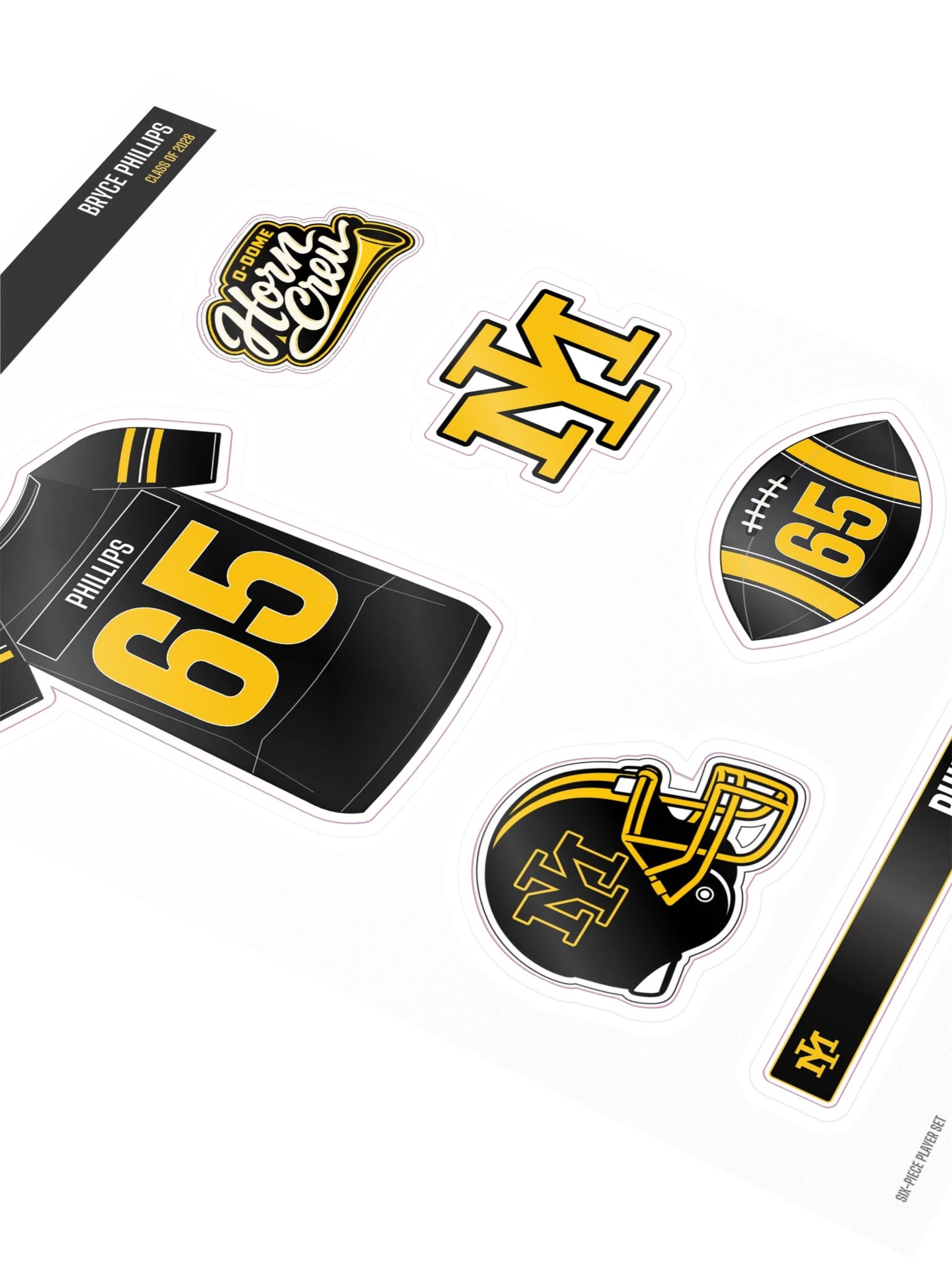 Bryce Phillips #65 — Mustangs Sticker Sheet product image (2)
