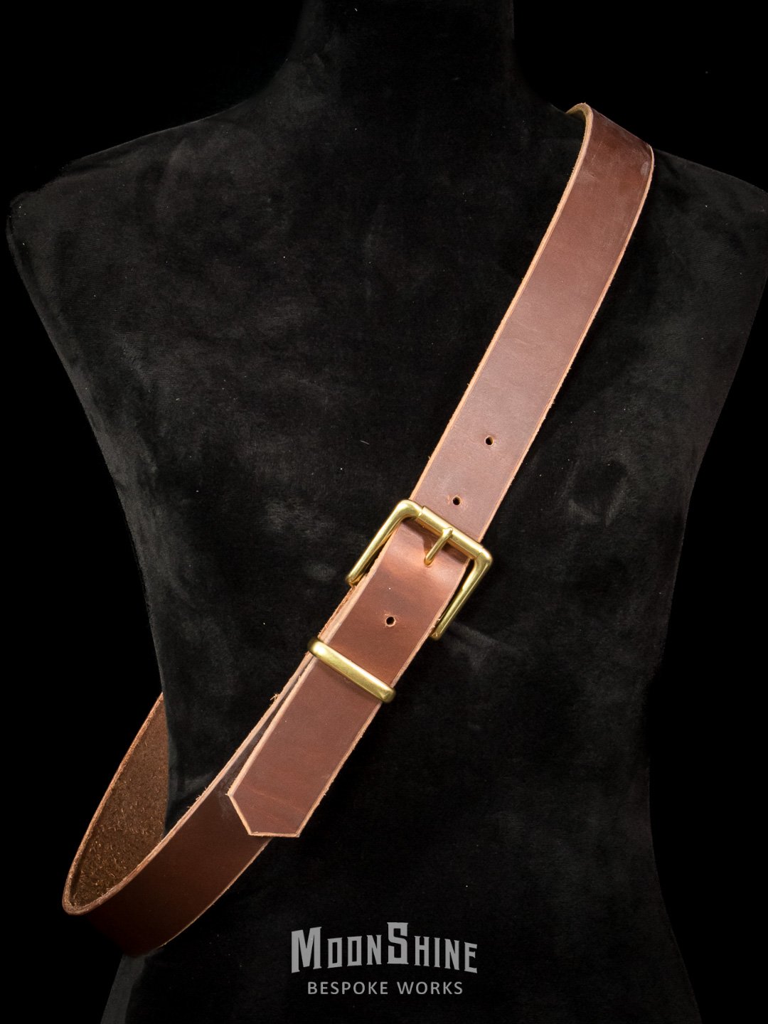 Hermann Oak Racetrack Belt with Brass Hardware product image (1)