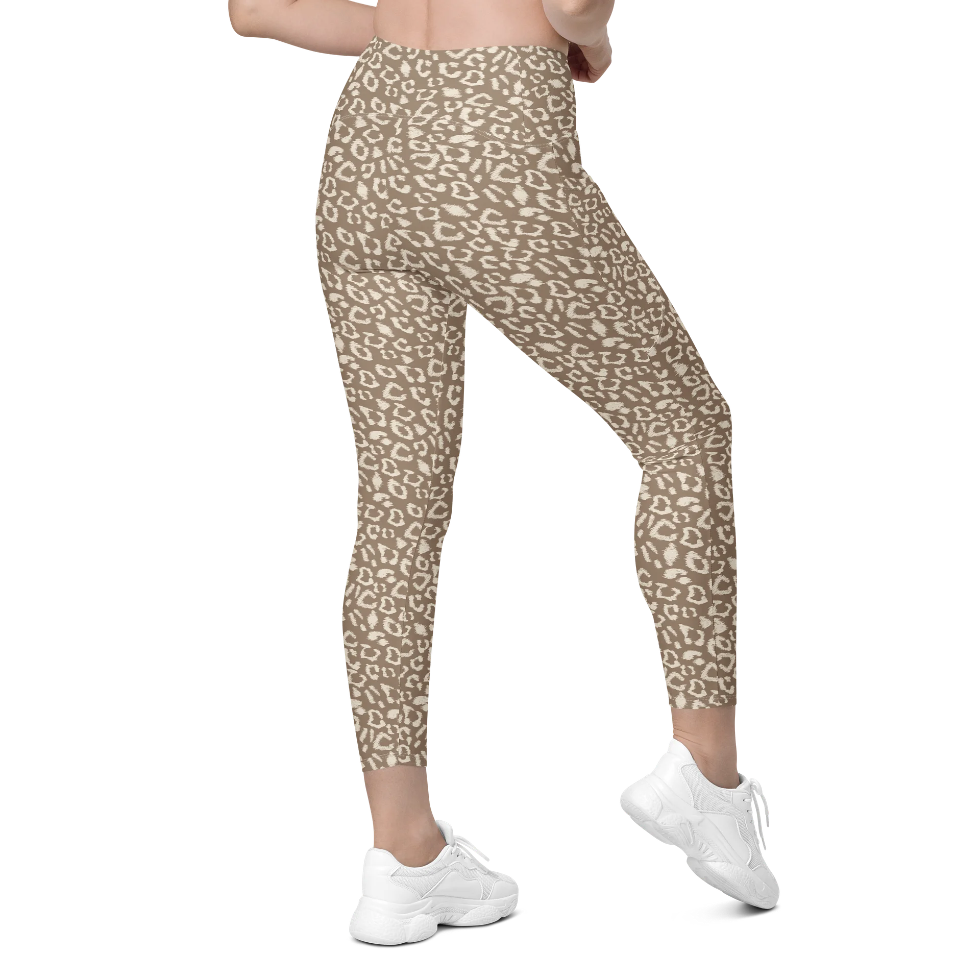 Comfortable Crossover Leggings with Bold Leopard Print product image (8)